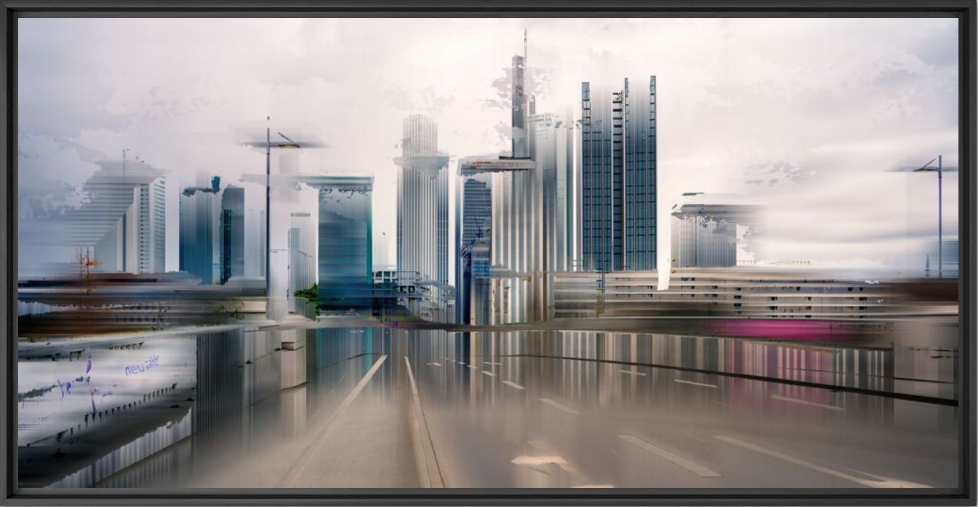 Fotografía Frankfurt skyline Untermainbruecke - NICOLE HOLZ - Cuadro de pintura