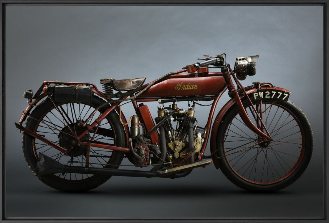 Photographie 1915 INDIA V TWIN - PAUL CLIFTON - Tableau photo