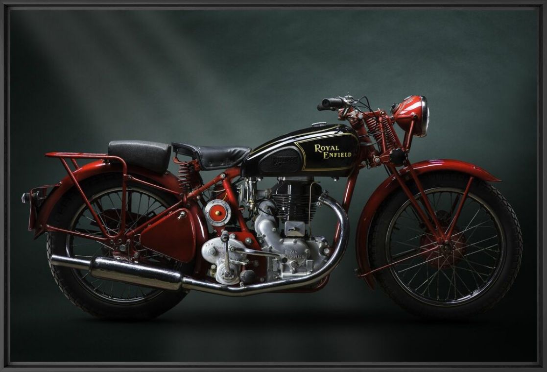 Fotografía 1938 ROYAL ENFIELD - PAUL CLIFTON - Cuadro de pintura