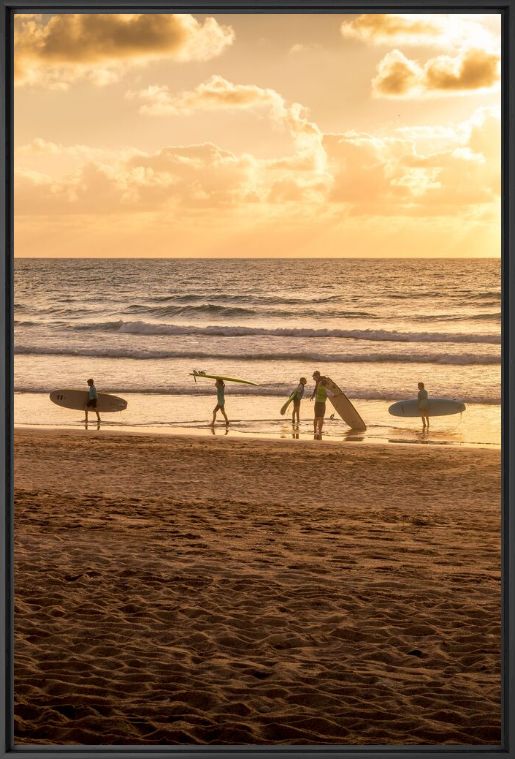 Kunstfoto Surf lesson - PIERRE CHAMBION - Foto schilderij