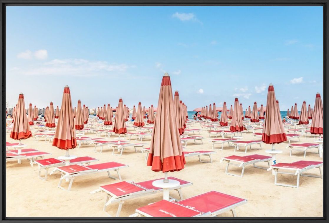 Fotografie Lido San Francisco Umbrellas Sicily - RICHARD SILVER - Bildermalerei