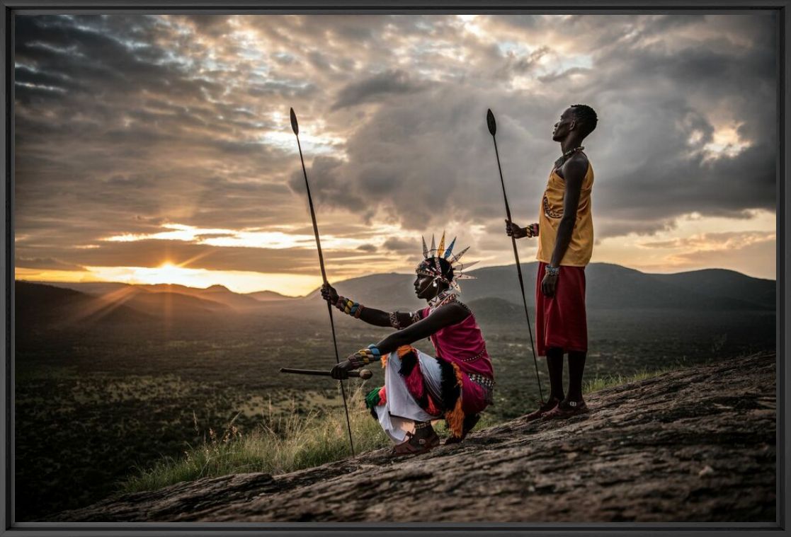 Kunstfoto SAMBURU WARRIORS - RODNEY BURSIEL - Foto schilderij