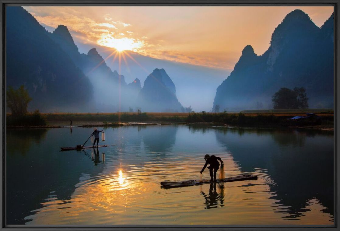 Photographie Autumn morning on Quay Son river - Thong NGUYEN HUU - Tableau photo