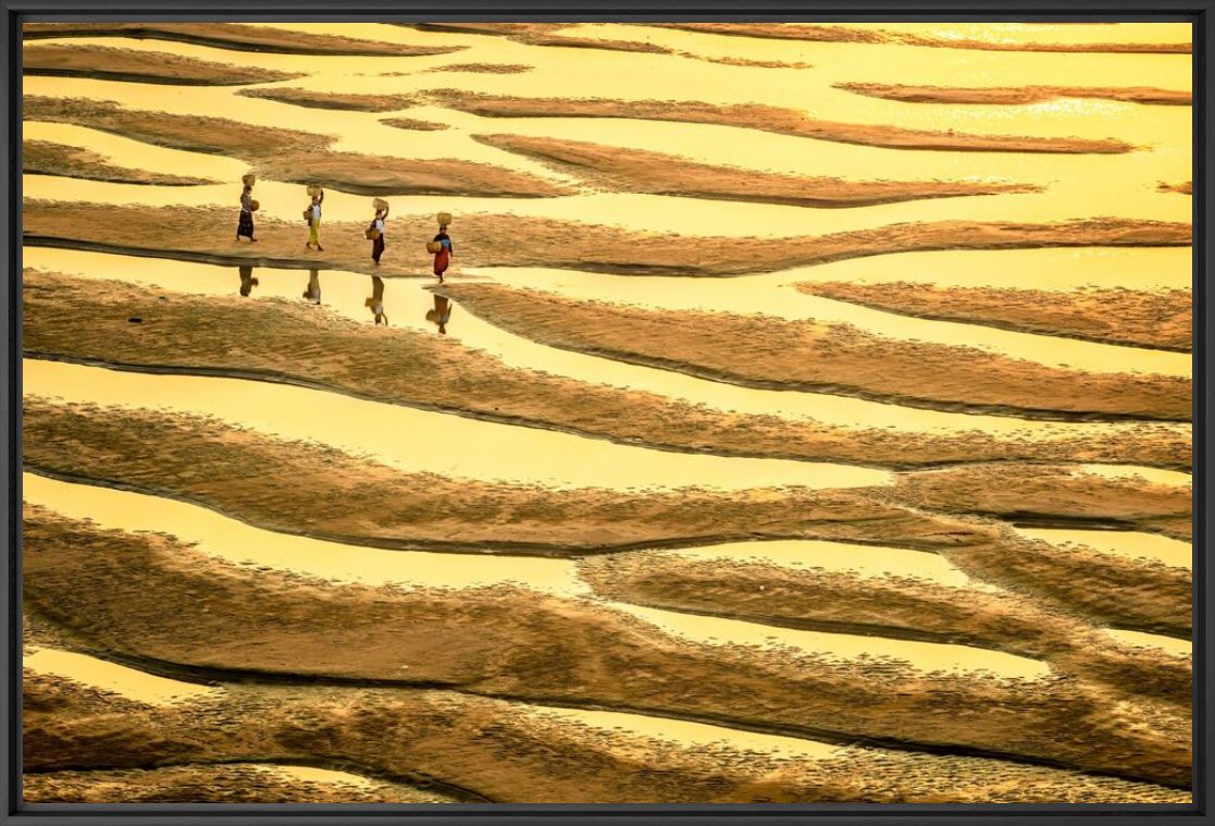 Kunstfoto Patterns of Irrawaddy - Zay Yar Lin - Foto schilderij