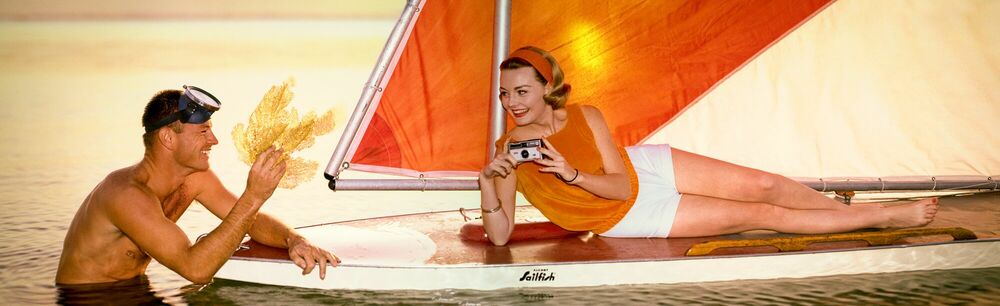 Photograph SAILBOAT 1968 - KODAK COLORAMA DISPLAY COLLECTION - NORMAN C KERR - Picture painting