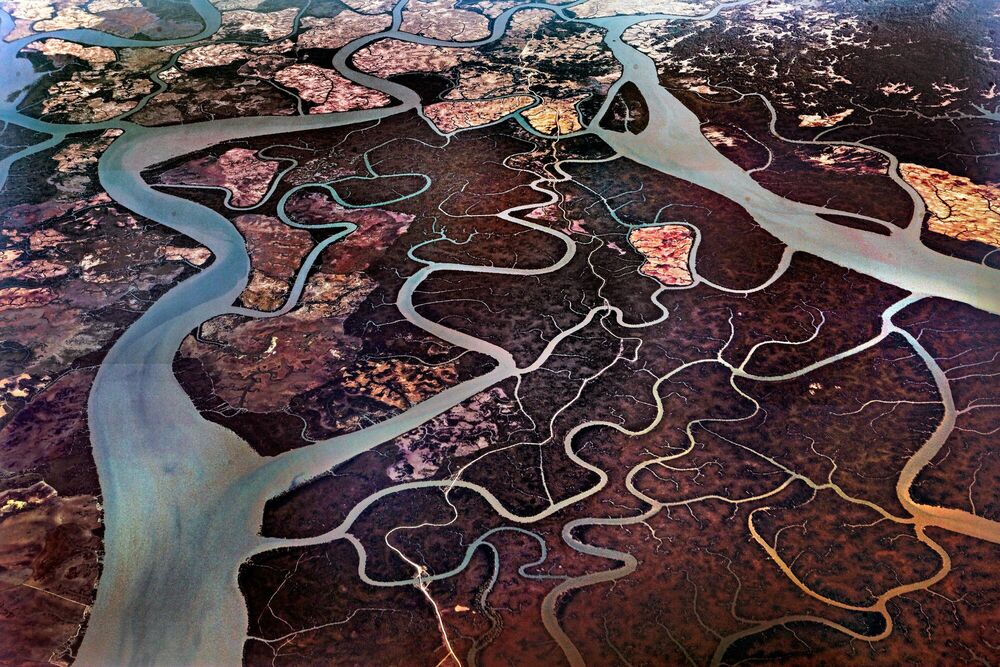 Kunstfoto Delta de l'Irrawady - MATTHIEU RICARD - Foto schilderij