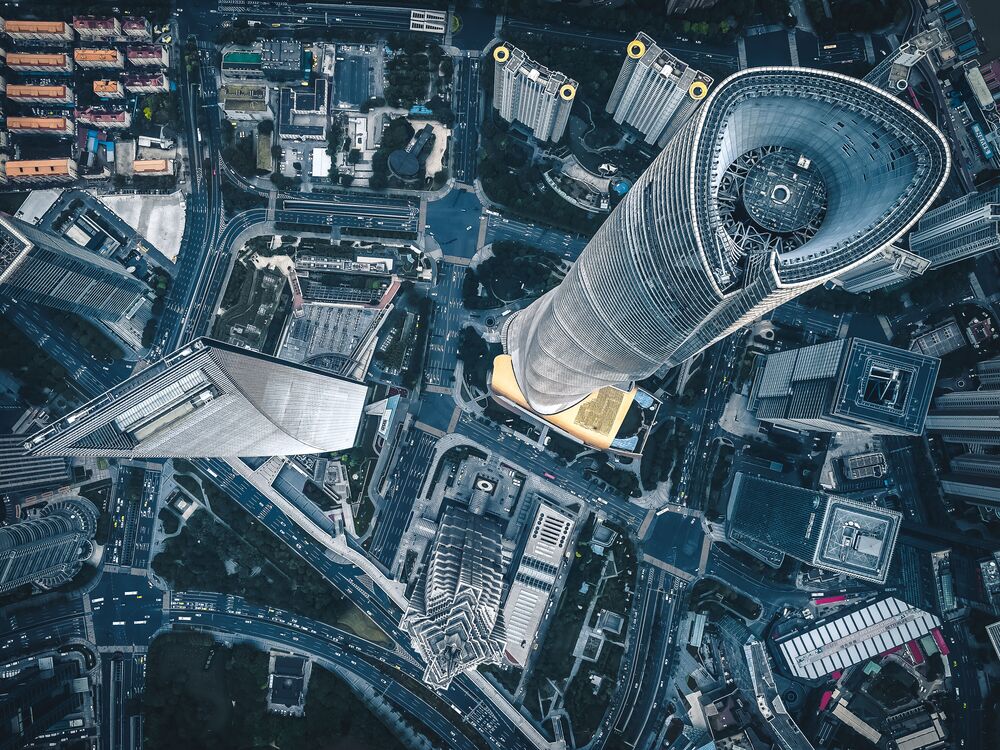 Fotografie The top of Shanghai -  Naiji - Bildermalerei
