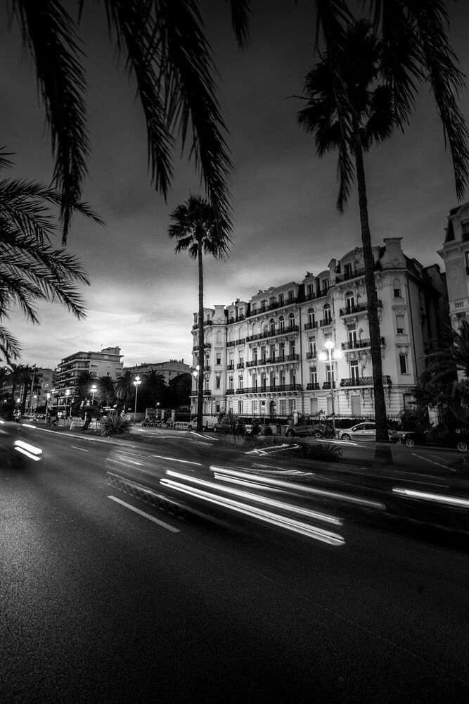 Fotografie Street Light Trails, Nice - Onur Yaldiz - Bildermalerei