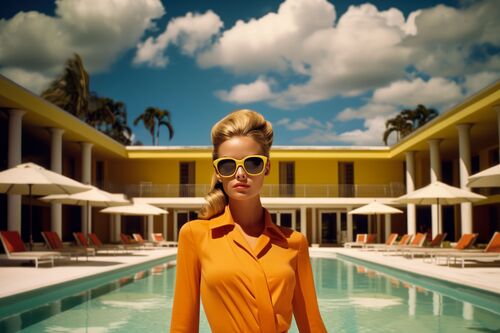 Motel pool - Alexandre FAUVE - Fotografía