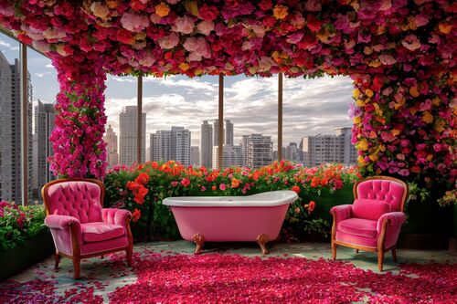 Bathing in petals Bathing in petals - Chris Lou - Kunstfoto