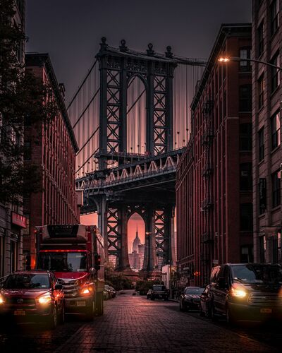 New York Snow Storm, Brooklyn Bridge, GUILLAUME GAUDET · Art