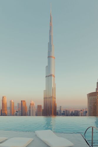 Burj Khalifa and infinity pool - FRANCK BOHBOT - Fotografia