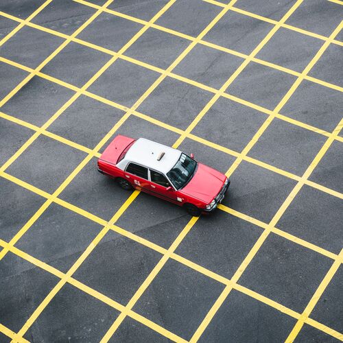 Yellow grid cab - GUILLAUME DUTREIX - Kunstfoto