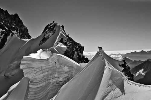 CORDÉE SUR LES ARÊTES DE ROCHEFORT II - JEAN-FRANÇOIS HAGENMULLER - Kunstfoto