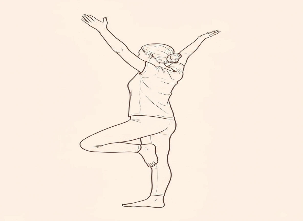 Animated ink drawing of Dancing Shiva Balance, Right Leg Crossed