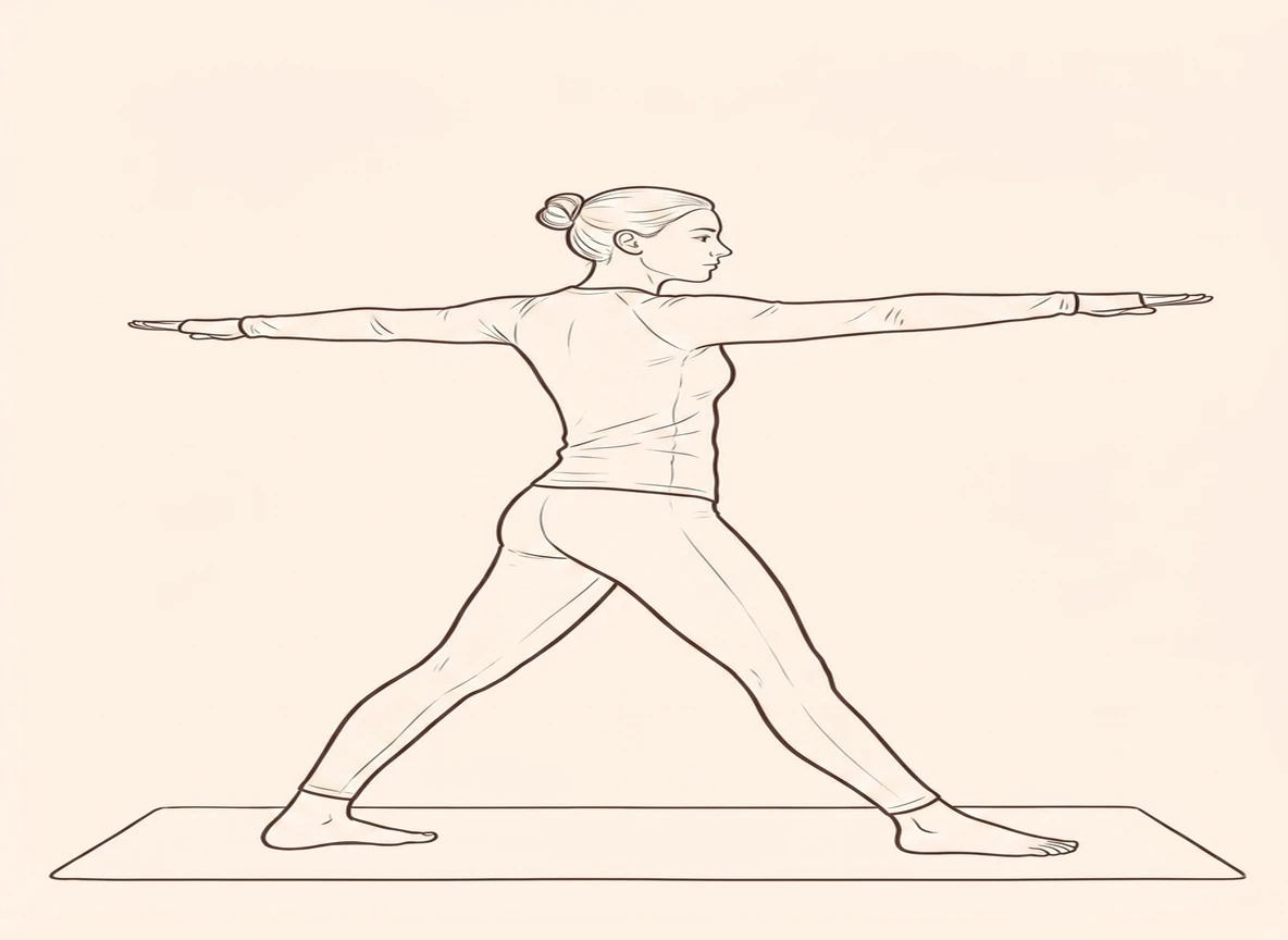 Animated ink drawing of Extended Arms and Legs Pose