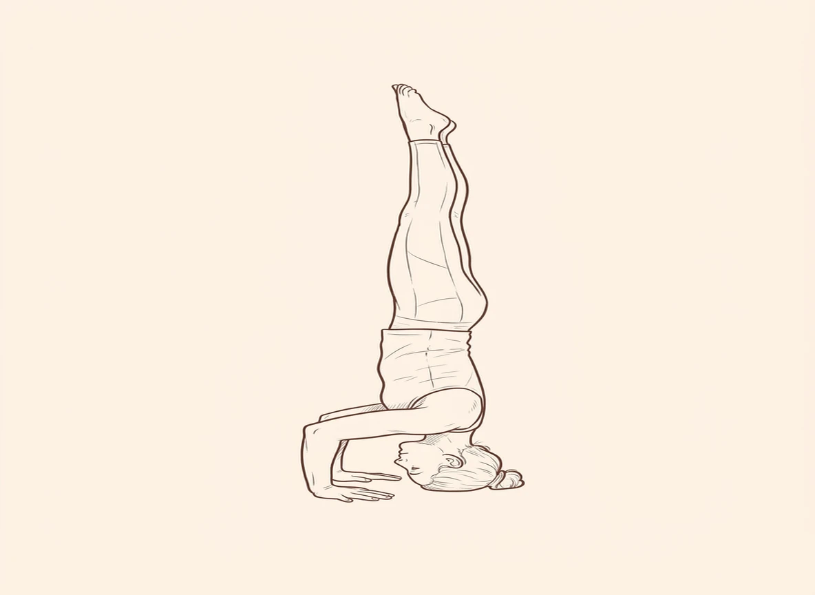 Animated ink drawing of Feathered Peacock Pose