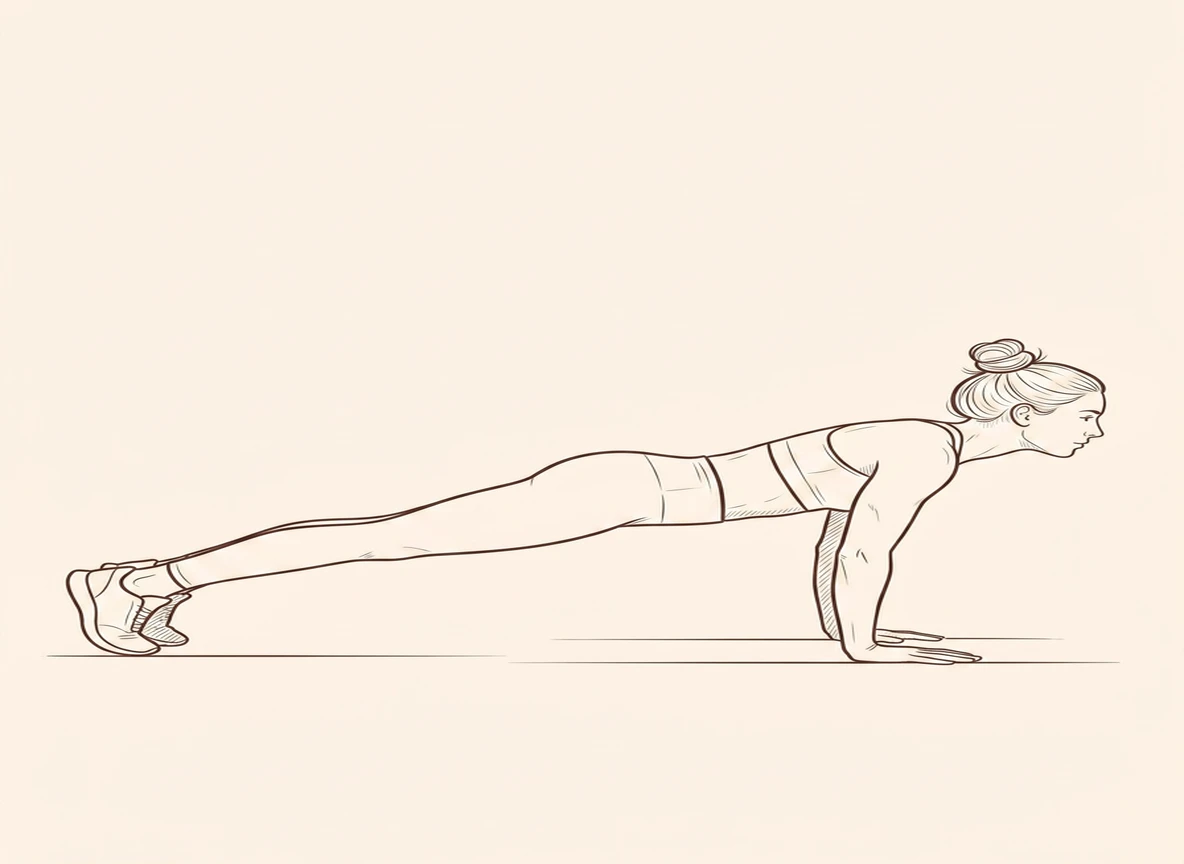 Animated ink drawing of Four-Limbed Staff Pose