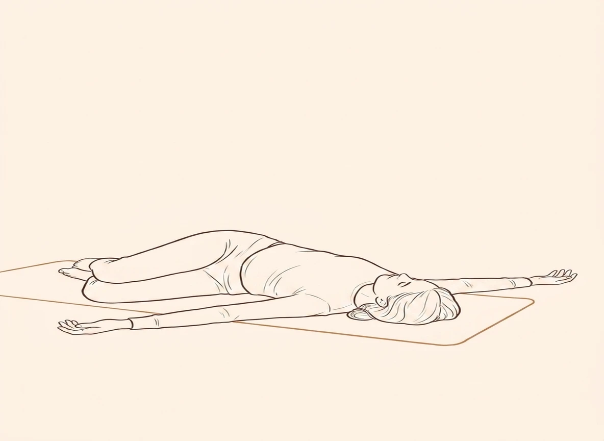 Animated ink drawing of Reclining Crocodile Twist, Left Side