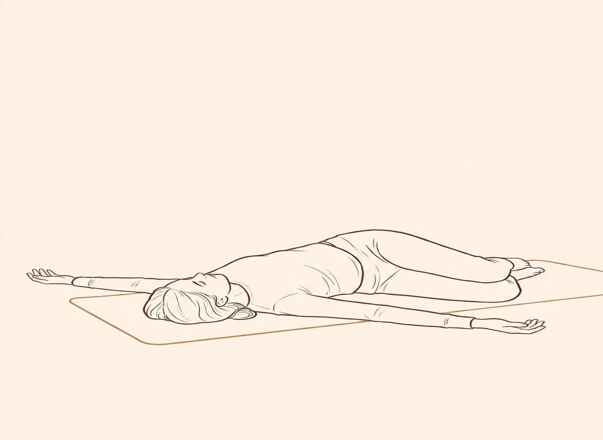 Animated ink drawing of Reclining Crocodile Twist, Right Side