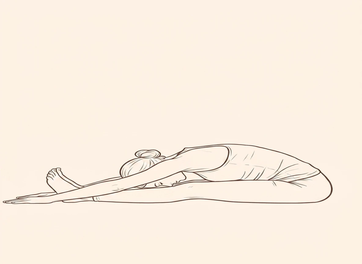 Animated ink drawing of Tortoise Pose