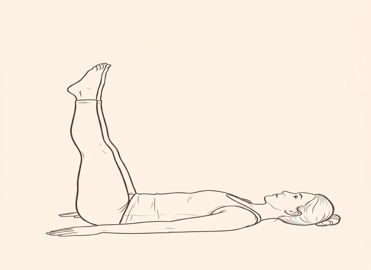 Animated ink drawing of Upward Extended Feet Pose