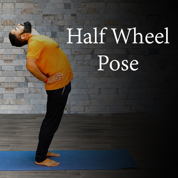 Variation Of Ardha Chakrasana Half Wheel Pose By Indian Man In Black Cloth  Isolated At White Background. Free Space For Text And Can Be Used As  Template For Web-site Stock Photo, Picture