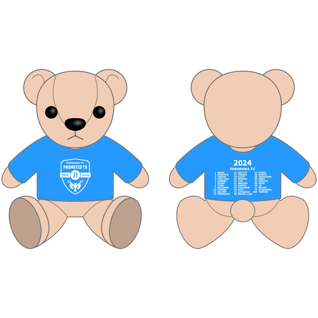 11/10(日)より「2024横浜FC J1昇格記念グッズ」販売開始の 11/10(日)より「2024横浜FC J1昇格記念グッズ」販売開始の