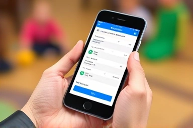 스마트폰으로 국립한글박물관 한글놀이터 예약하는 모습