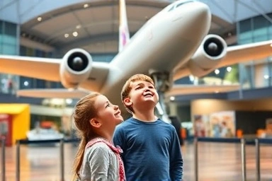 국립항공박물관 내부, 아이와 함께 비행기 전시 관람