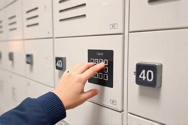 국립중앙박물관 짐 보관함 이용 모습