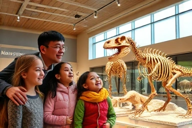 서대문자연사박물관 내부 전시 관람 모습