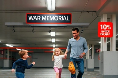 용산 전쟁기념관 주차장 입구