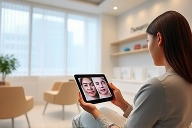 ソウル市内の美容皮膚科クリニックの待合室の様子