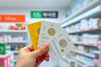 韓国薬局で販売されている様々な種類のニキビパッチ