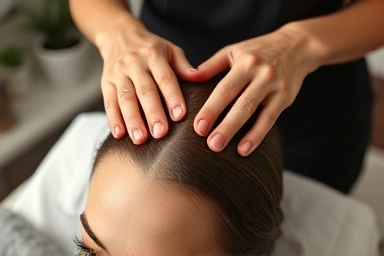 専門家による丁寧な頭皮マッサージ