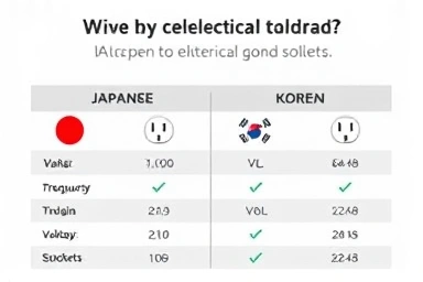 日本と韓国の電圧・コンセント形状の違い