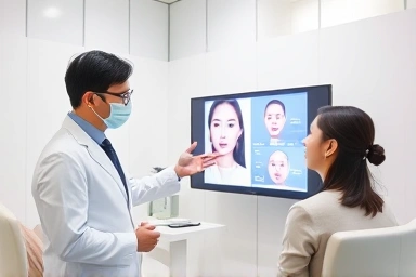 ソウルの美容クリニックでの丁寧なカウンセリング風景