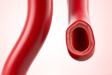 Contrast between healthy and weakened arteries, symbolizing aneurysm risk