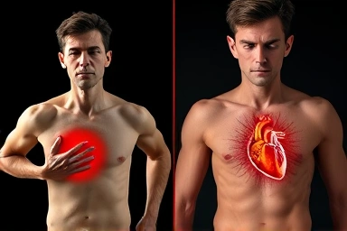 Contrast between angina and myocardial infarction, heart health differences