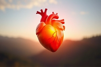 Symbolic image of a healthy heart and natural well-being.