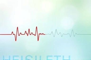 Healthy heartbeat transforming from chaotic to steady rhythm.