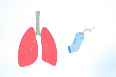 Symbolic image of mist entering a healthy lung.