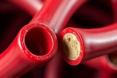 Healthy vs. blocked artery symbolizing atherosclerosis