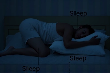 Person sleeping peacefully with spine alignment and pillow support.
