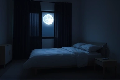 Serene minimalist bedroom designed for deep sleep.