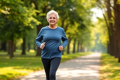 Healthy person exercising outdoors, promoting cardiovascular health.