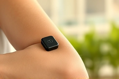 CGM sensor on arm, advanced health technology, diabetes management