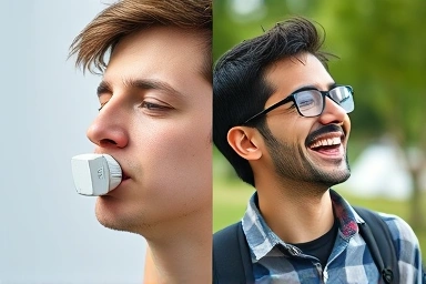 Breathing relief, blocked nose vs clear airway