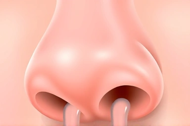 Healthy nasal passage with gentle saline rinse